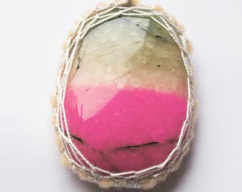 Polymer Clay Tutorial Faux Watermelon Tourmaline stone effect