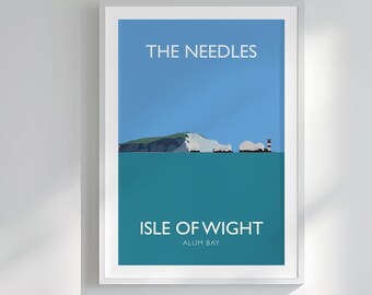The Needles Isle of Wight Wall Art Poster: Coastal Nautical Home Decor (Digital Download)