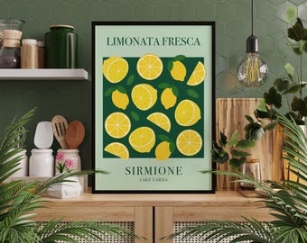 Limonata Fresca Italian Wall Art Poster: Sirmione, Lake Garda Lemonade (Digital Download)