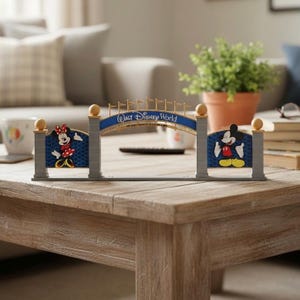 Arco de entrada de Walt Disney World, modelo en miniatura impreso en 3D, réplica a escala, colores reales, 53 cm, decoración Disney.