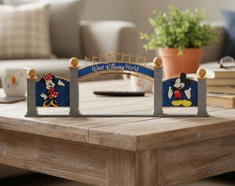 Arco de entrada de Walt Disney World, modelo en miniatura impreso en 3D, réplica a escala, colores reales, 53 cm, decoración Disney.