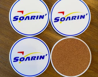 Soarin' Over the World Coasters - 3D Printed Cork Base Set