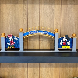 Walt Disney World Entrance Gate Arch, 3D Printed Miniature Model, Scale Replica, True Colors, 21 in., Disney Decor