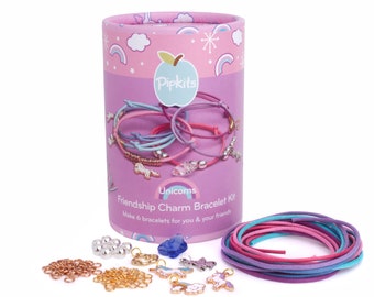 Unicorn Bracelet Making Kit, Children's Craft Set, Half Term Activities, Unicorn Jewellery Box, Kids Craft Kit Unicorn, Gifts for girl age 9