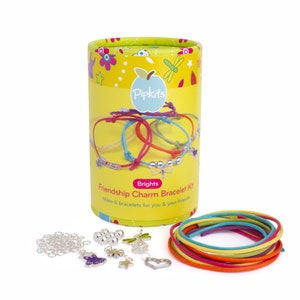 Brights Friendship Bracelet Kit Pipkits, Jewellery for Friends, Jewellery Making for Kids, Craft Gifts for Children, Bracelet Kit Girls Gift