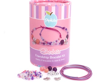 Sherbets Friendship Bracelet Pipkit for Kids, Jewellery Making Kit UK, Children's Jewellery Kit, Beaded Bracelet Kit, Make Your Own Bracelet