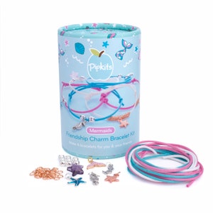 Pipkits Mermaids Friendship Charm Bracelet Jewellery Making Kit, Each design makes 6 Bracelets for you to make, wear or share