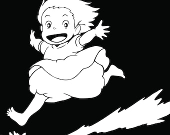 Ponyo Decal for Tinted Windows
