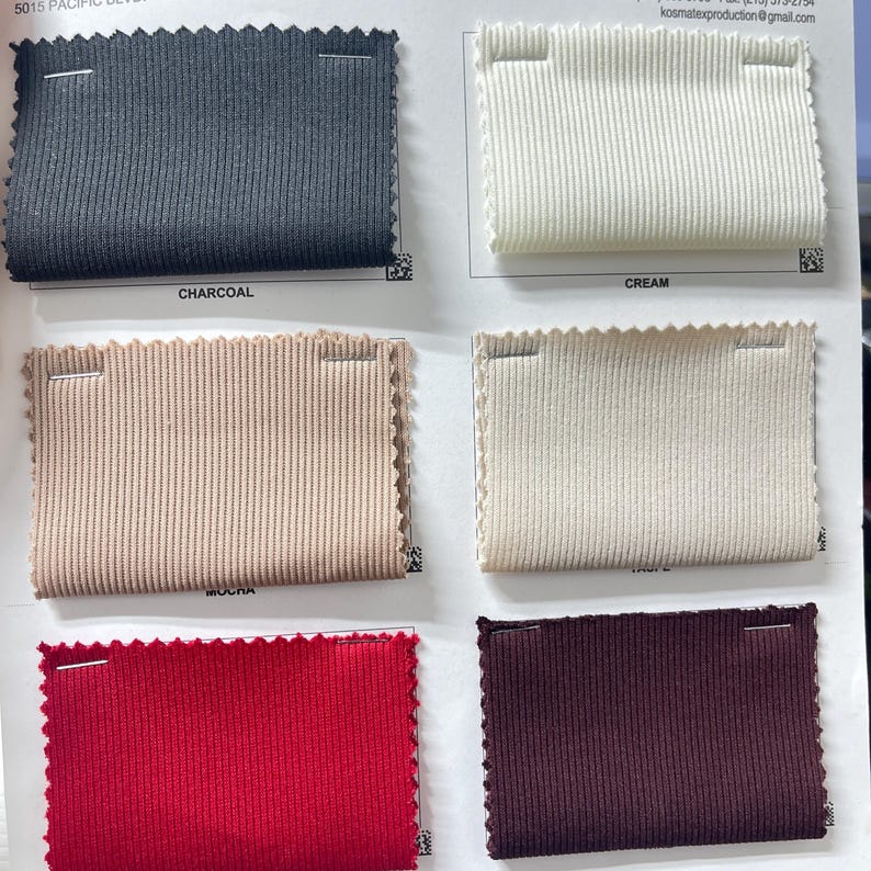 Rib knit fabric 2x1 . 60 inch width Baby Rib. Athena PD. 17 multicolor. dress, top, stripe rib stretch. afbeelding 7