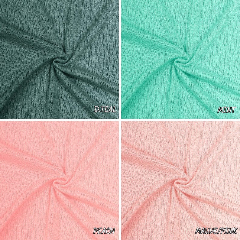 Heavy K-TIARA fabric. Spring summer Hacci. colorful Fabric by yard. Solid color. sweatshirts, tops , children's wear