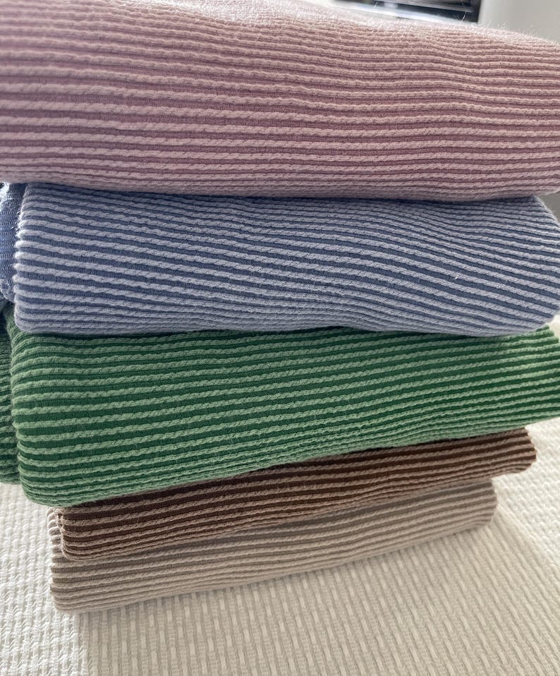 Waved Urban Rib Knit Fabric by the Yard. HE114/WAVY-RIB. - Etsy