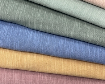Slub Jersey Fabric, KC Slub Jersey. 60% Cotton 40 Rayon Blend, 60 Inch Width