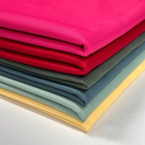 Rib knit fabric 2x1 . 60 inch width Baby Rib. Athena PD. 17 multicolor.  dress, top, stripe rib stretch.