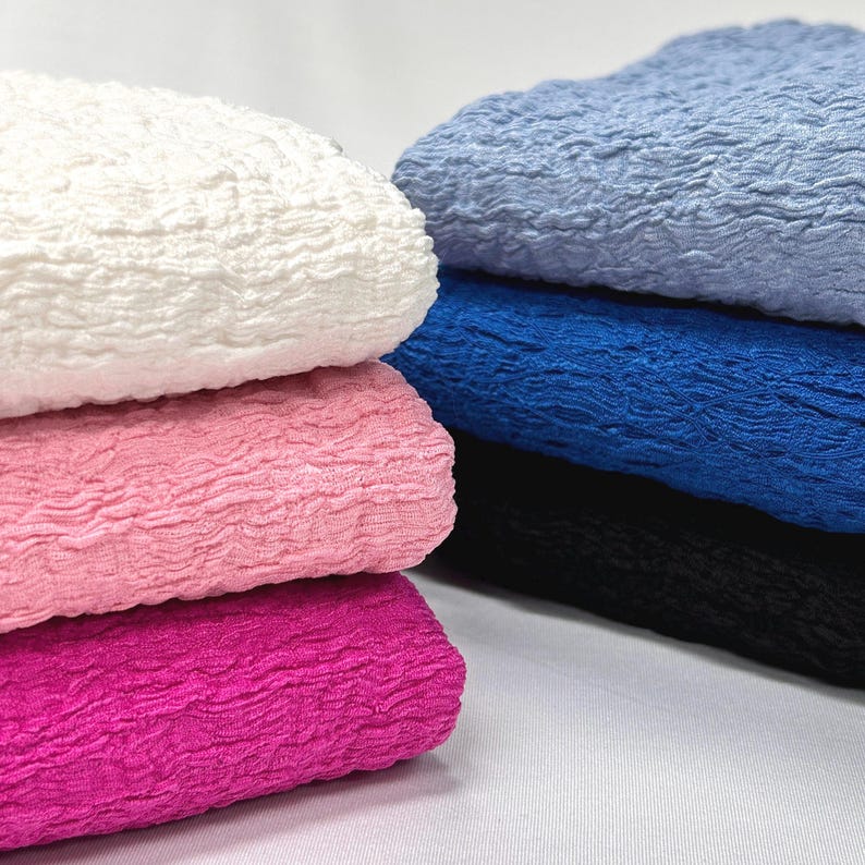 Wrinkled Textured Fabric. Print Solid Color