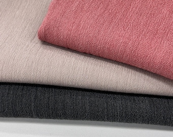 Premium Washed Crepon Fabric -60" width. Fabric By The Yard. Ideal for Summer Garments