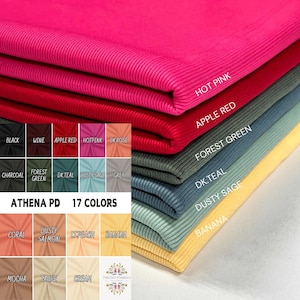 Rib knit fabric 2x1 . 60 inch width Baby Rib. Athena PD. 17 multicolor. dress, top, stripe rib stretch. afbeelding 1