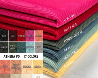 Rib knit fabric 2x1 . 60 inch width Baby Rib. Athena PD. 17 multicolor.  dress, top, stripe rib stretch.