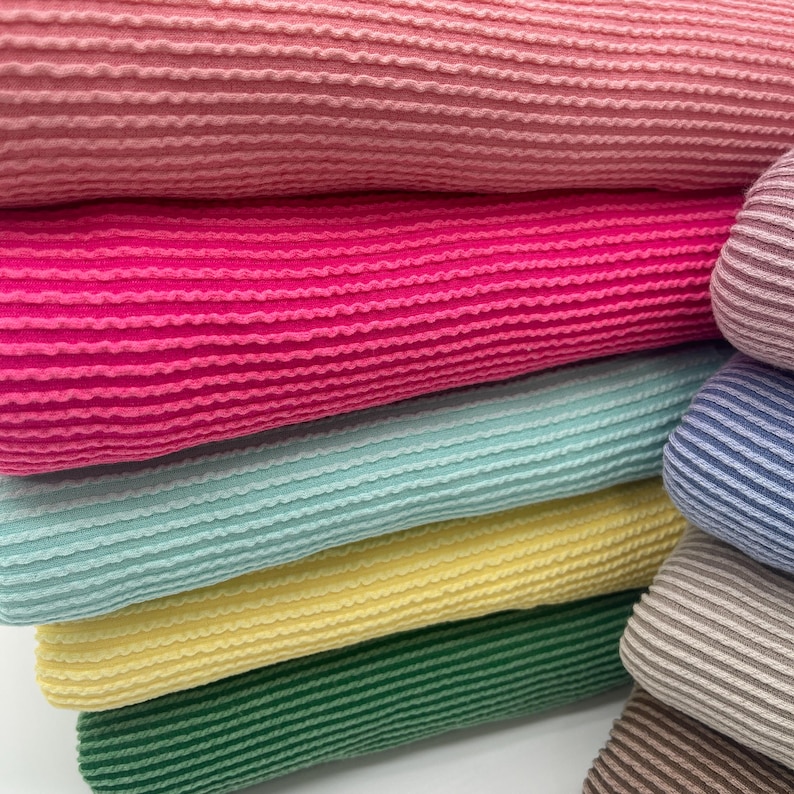 Waved Urban Rib Knit Fabric by the Yard. HE114/WAVY-RIB. - Etsy