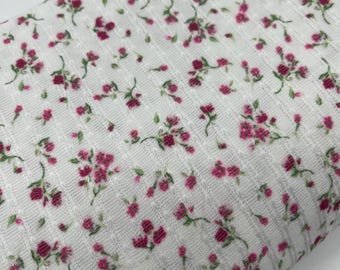 Floral Knit Fabric, Poly Rayon Spandex Blend by the Yard