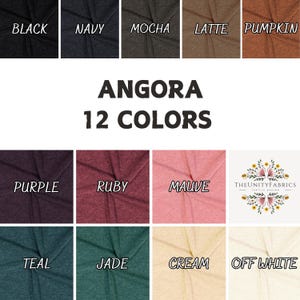 Angora fabric. soft mohair Fabric by yard. havy weight knit. swearter, sweatshirts, tops , children's wear. baby fabric. autum coasters.