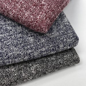 4X4 RIB Solid Textured. 60&quot; width. Fabric By The Yard.. Soft Chunky Sweater