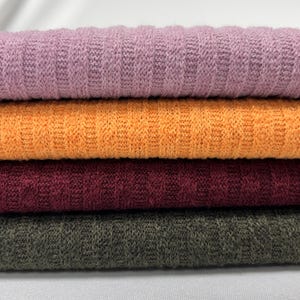 Mirr Rib Stripe Pattern.60&quot; width. Fabric By The Yard.  fall winter fabric. soft Color Textured Fabric by the yard.