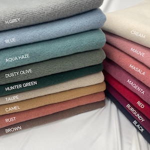 Jac-Rib. soft thick winter brush fabric Solid color. Fabric by yard. sweatshirts, cardigan, tops , children&#39;s wear