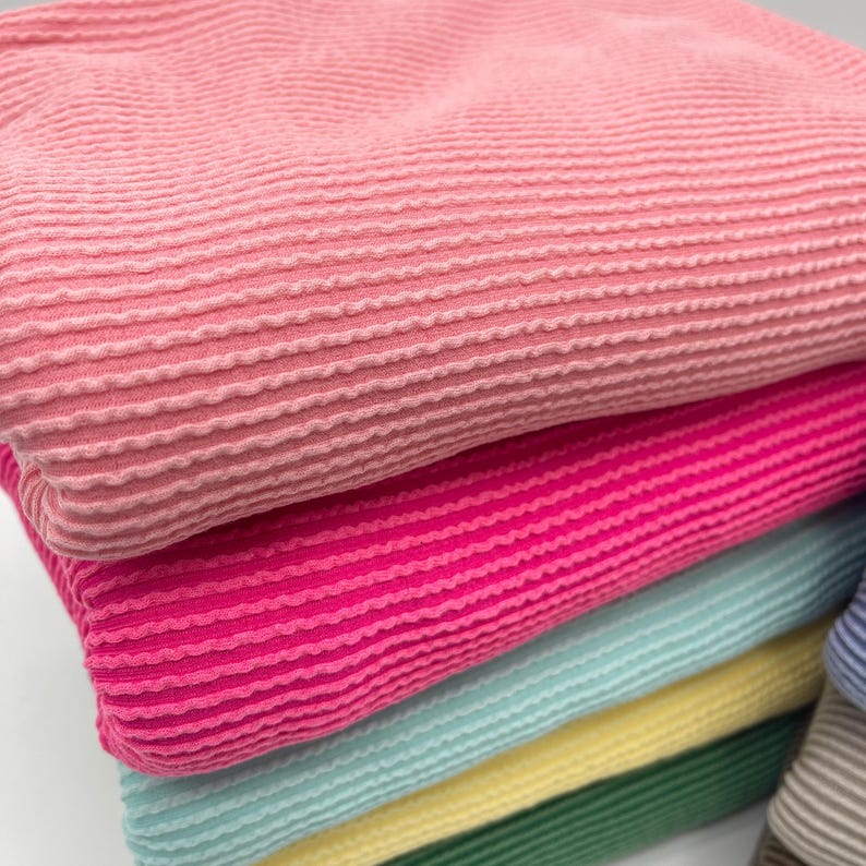 Waved Urban Rib Knit Fabric by the Yard. HE114/WAVY-RIB. - Etsy