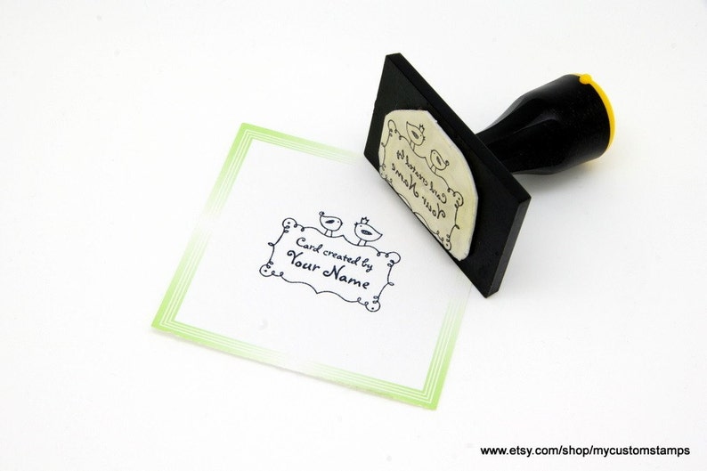HANDLE MOUNTED PERSONALIZED HANDMADE BY CUSTOM RUBBER STAMPS H06