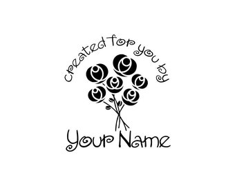 Personalized Custom Made Name Unmounted Rubber Stamps C08