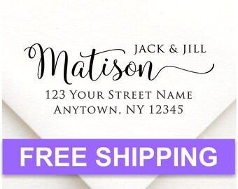 Address stamp self inking - return address stamp - Wedding Gift, Bridal Shower Gift, Realtor Gift, Housewarming Gift, Christmas gift R351