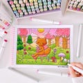 Bunbun & Her Buddies Handmade Coloring Book, Spiral Bound Coloring Book, Cute Animal Coloring Book, A4 Size Thick Coloring Paper for Markers product logo