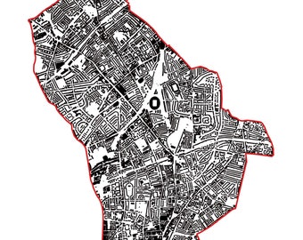 Islington Map Poster-  Premium Print of London Borough- Minimalist Home/Office Décor- Wall Art
