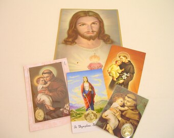 Vintage Religious Cards And Medals