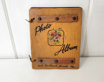 Vintage Wood Cover Photo Album