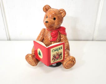 Schmid Christmas Teddy Bear Music Box