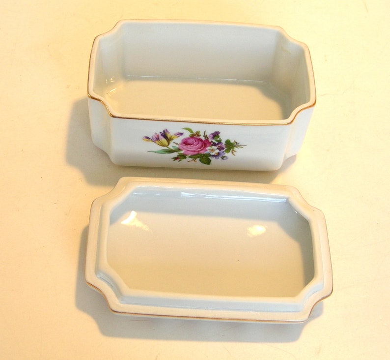China Trinket Box Floral Design