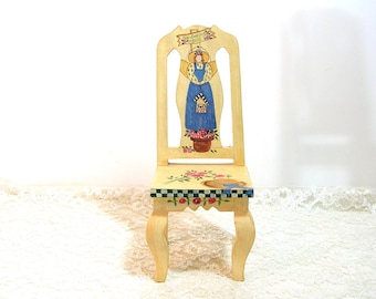Gardening Angels Handpainted Doll Chair