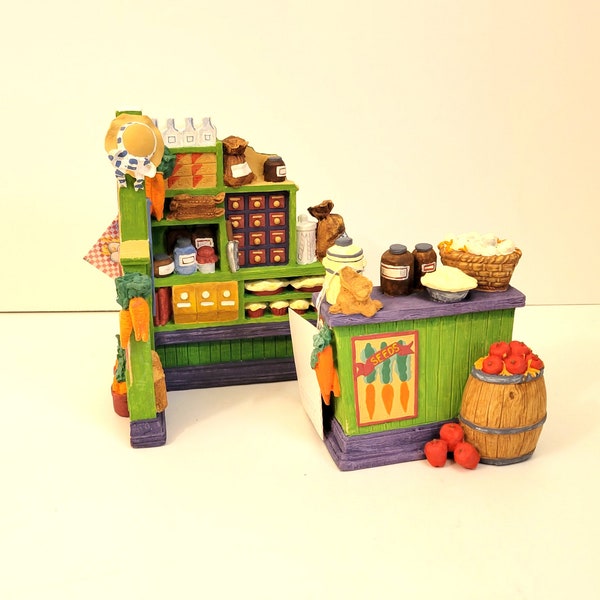 Department 56 Rabbits General Store Display and Counter 2 Piece Set