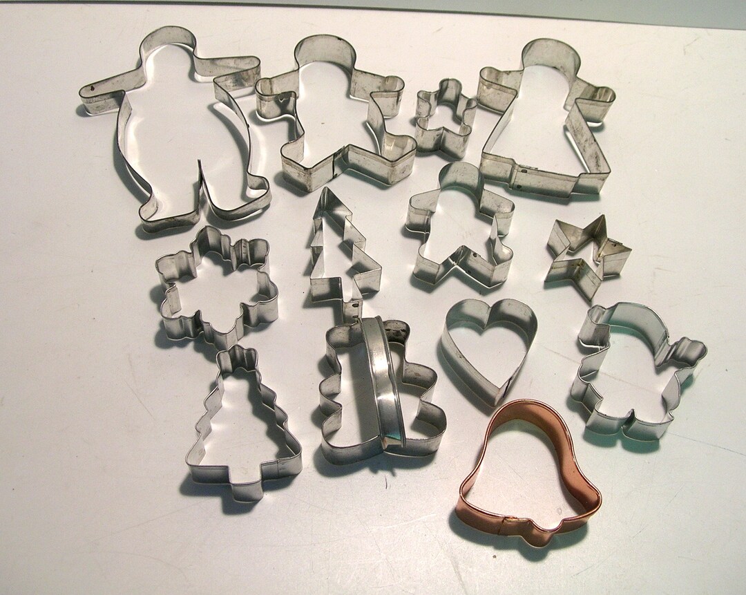 Christmas Cookie Cutters Large Lot Vintage Cookie Cutters Etsy