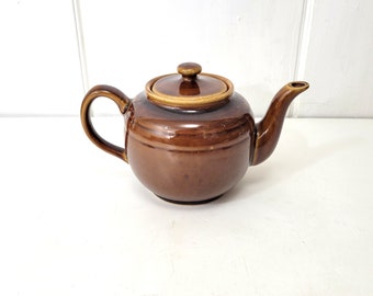 Classic Brown Pottery Teapot