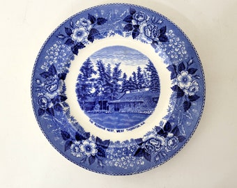 The Robbins Nest, West Thornton, New Hampshire, Souvenir Plate, Wood and Sons, English Pottery