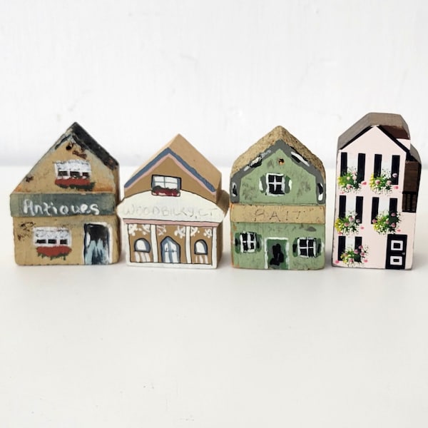 Wood Village Houses Etsy