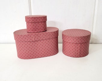 Handmade Vintage Tiny Band Boxes Set of Three