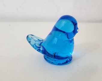 Glass Bluebird of Happiness Signed by Artist Rob Roy