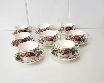 Wedgewood Surrey of Etruria Cups and Saucers Eight Sets