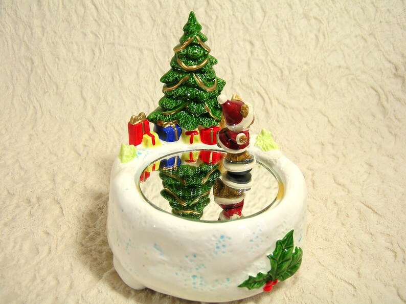 Vintage Ice Skating Bear Music Box Etsy