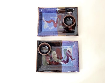 Larabee Pottery Individual Sushi Plates Set of Two