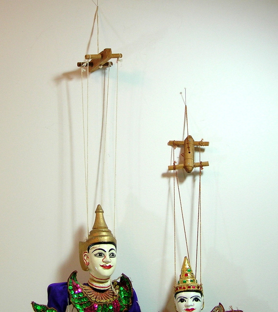 Vintage Hand Carved Burmese Puppets Etsy