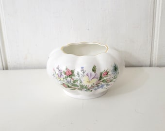Aynsley Wild Tudor Floral Pumpkin Bowl Vase
